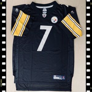 Pittsburgh Steelers Football Jersey Boys XL 18 Ben Roethlisberger 7 Reebok NFL